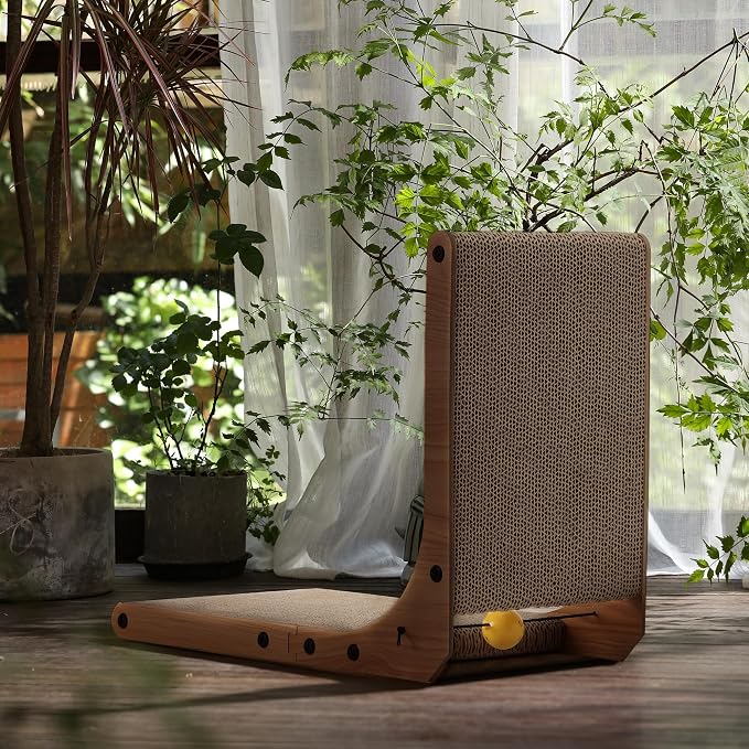 FUKUMARU Cat Scratcher, 18.9 Inch L Shaped Cat Scratch Pad for Indoor Cats - Image 7