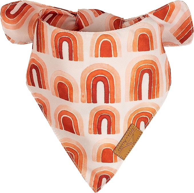 Remy+Roo Large Spring Dog Bandanas - 4 Pack Rubi Set | Premium Durable Adjustable Polyester Fabric | Patented Shape Girl Bandana, Floral Bandana