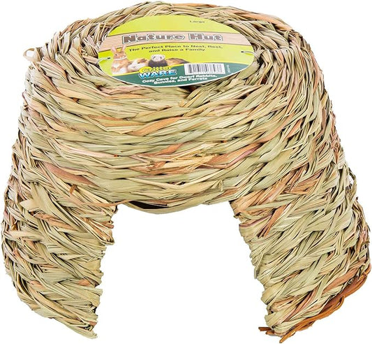 Ware Manufacturing Natural Willow and Grass Pet Hut for Small Pets, Large