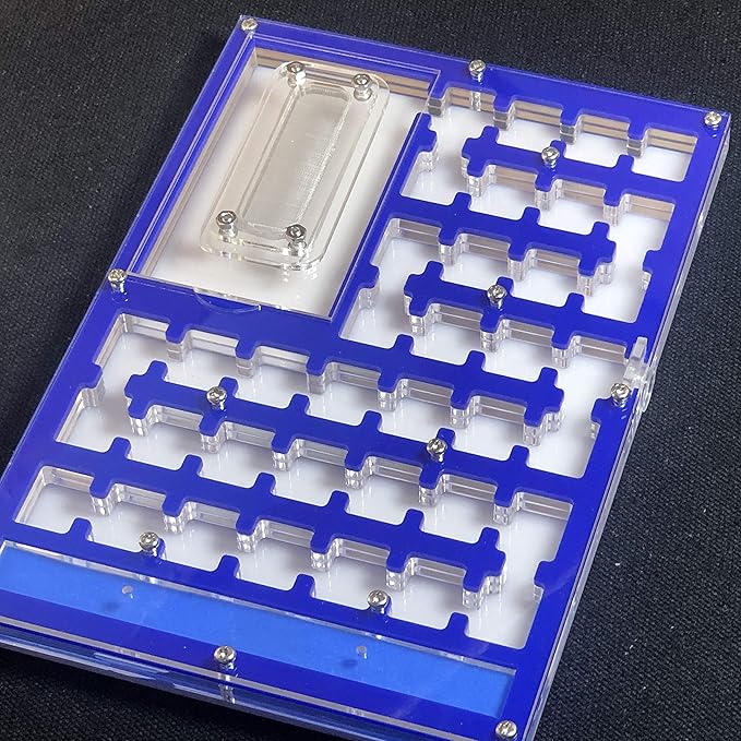 ANT Big Space Acrylic Farm Maze, Nest with Feeding Area and moisturing Zone House for Pet Anthill (Deepblue)