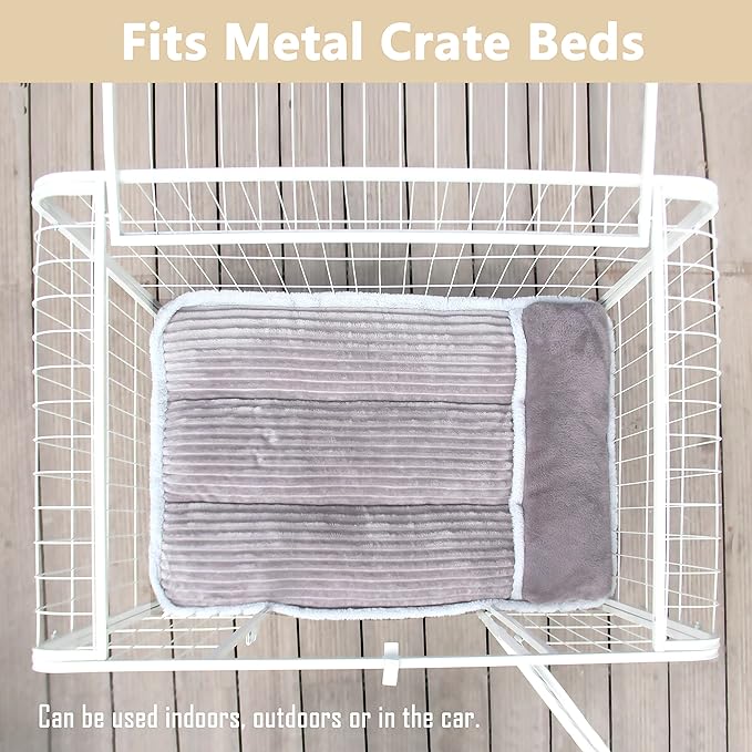Dog Bed for Large Dogs, Dog Mattress with Pillow for Crate Kennel, Sofa pet Bed, Super Soft pet Bed for Medium, Jumbo, Small Dogs Breeds (Grey, XX-Large:(46"x30"x4")