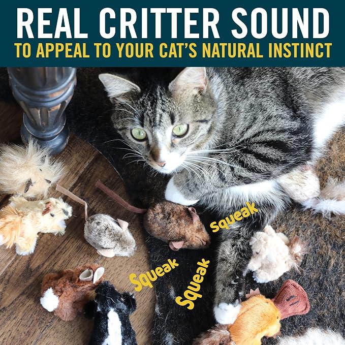 OurPets Play-N-Squeak Mouse Hunter Cat Toys with Catnip - Image 5