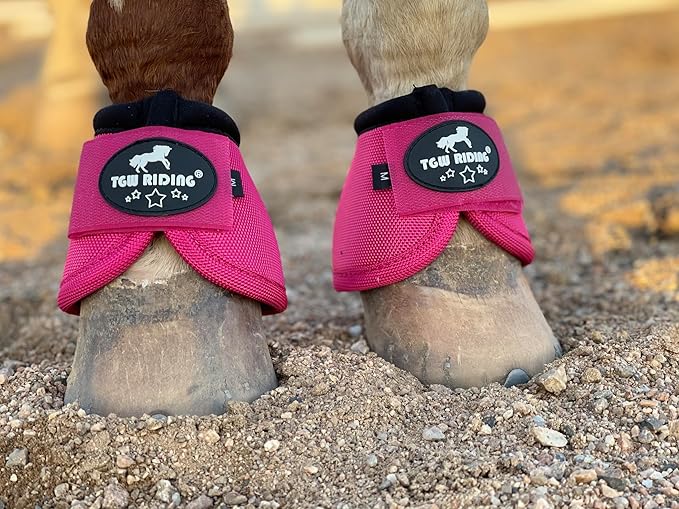 TGW RIDING 2520D Horse Bell Boots No-Turn Horse Bell Boots, Equine Ballistic Hoof Overreach Bell Boot, Pair