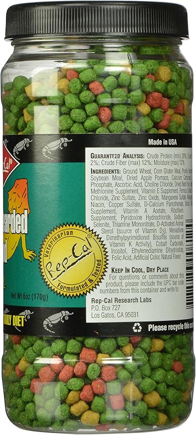 Rep-Cal Srp00812 Juvenile Bearded Dragon Pet Food, 6-Ounce