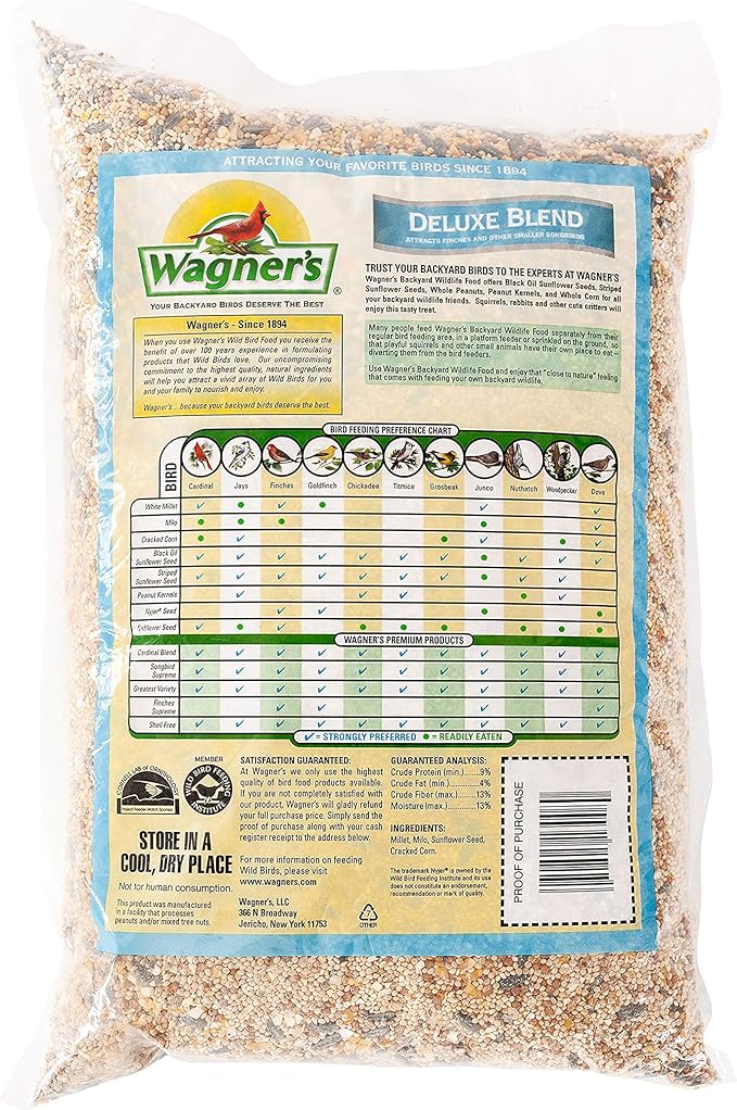 Wagner's Wild Bird Food Variety Bundle - 62059 Greatest Variety Blend (16 lbs) + 13008 Deluxe Blend (10 lbs)