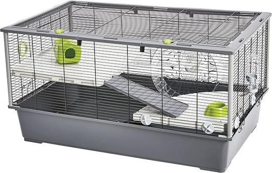 MidWest Homes for Pets Hamster Nation Hamster Home, Jumbo Hamster Cage Measures 38.2L x 22.6W x 15.4H inches and Provides for 676 Sq. inches of Unbroken floorspace, Includes All Accessories