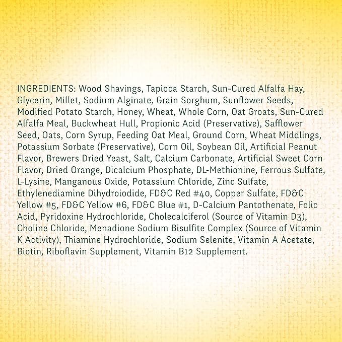 Wild Harvest Stuffed Logz 6 Count, Edible Treat for Rabbits, Guinea Pigs and Chinchillas, Artificial Peanut Butter Flavor (P-99255-1)