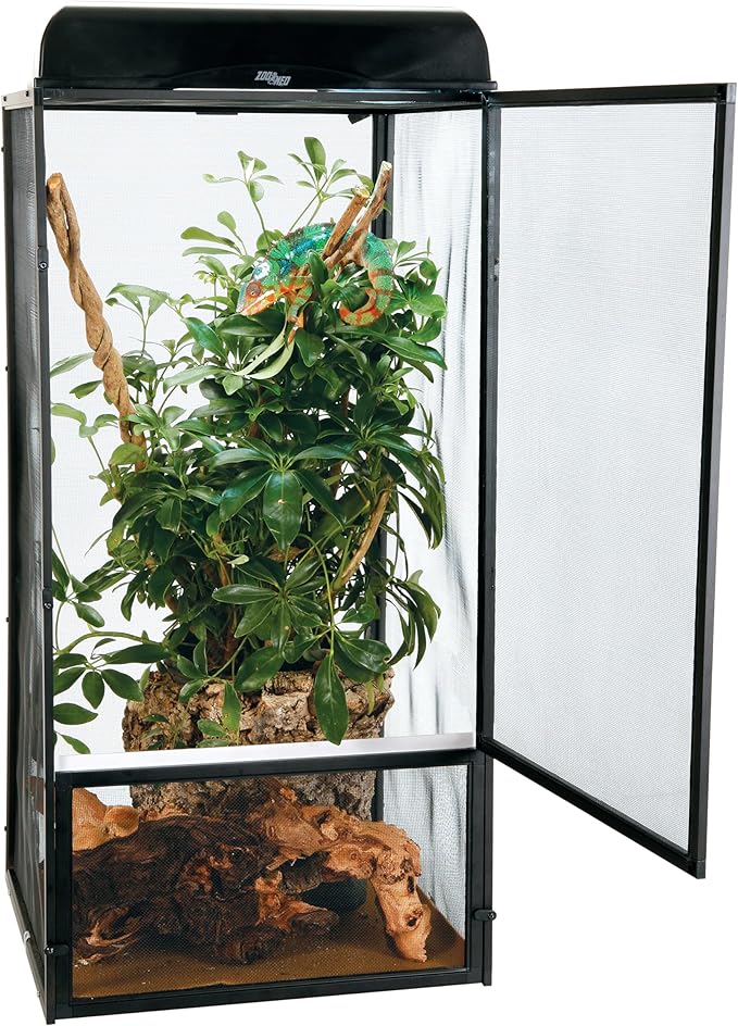 Zoo Med ReptiBreeze Open Air Screen Cage, Large, 18 x 18 x 36-Inches