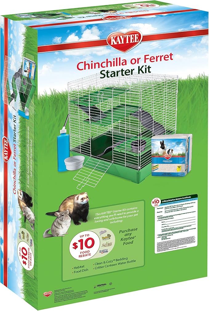 Kaytee My First Home Starter Kit Habitat for Pet Ferrets or Chinchillas