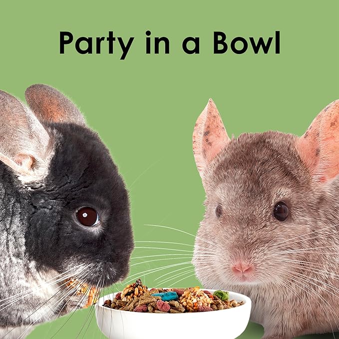 Kaytee Fiesta Chinchilla Food,Nutritious and Fun Blend,Supports Dental Health and Digestion,2.5 pounds,(Pack of 2)