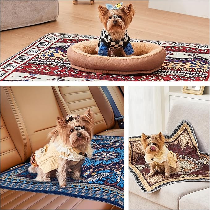 Qeils Washable Pee Pads, Reusable Puppy Pads 4 Pack 30"x34" Super Absorbent Leakproof Dog Training Pads, Non-Slip Wee Wee Pads for Crate, Floor, Potty Pads Feeding Mat Dog Pee