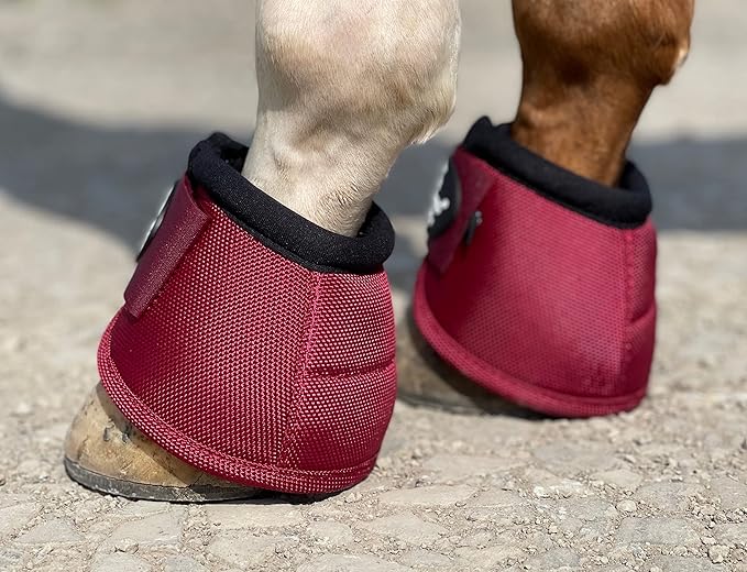 TGW RIDING 2520D Horse Bell Boots No-Turn Horse Bell Boots, Equine Ballistic Hoof Overreach Bell Boot, Pair
