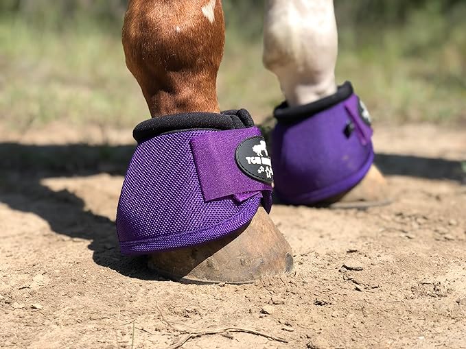 TGW RIDING 2520D Horse Bell Boots No-Turn Horse Bell Boots, Equine Ballistic Hoof Overreach Bell Boot, Pair