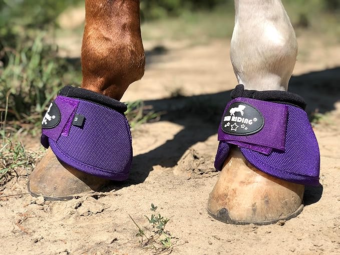 TGW RIDING 2520D Horse Bell Boots No-Turn Horse Bell Boots, Equine Ballistic Hoof Overreach Bell Boot, Pair