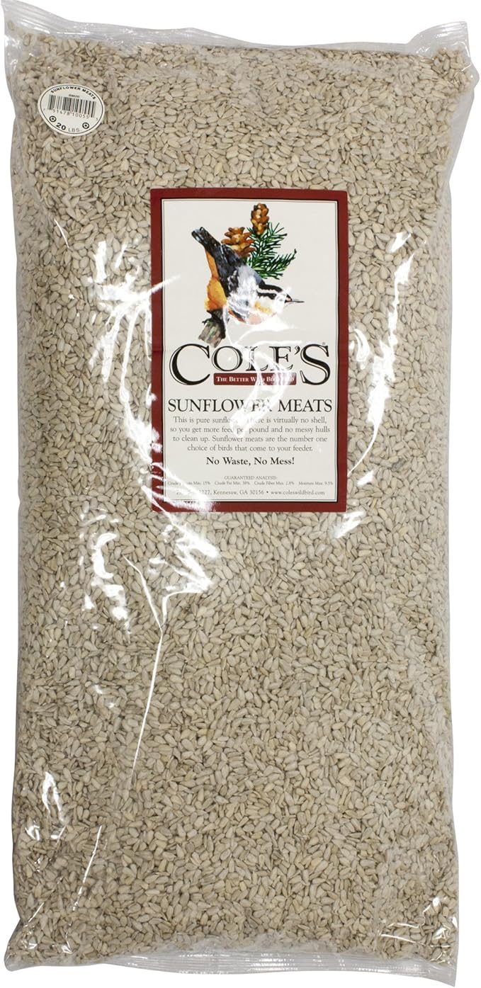 Cole's Assorted Species Wild Bird Food Sunflower Meats 20 lb.