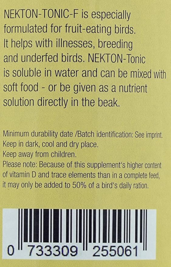 Nekton Tonic-F For Fruit Eating Birds, 500G