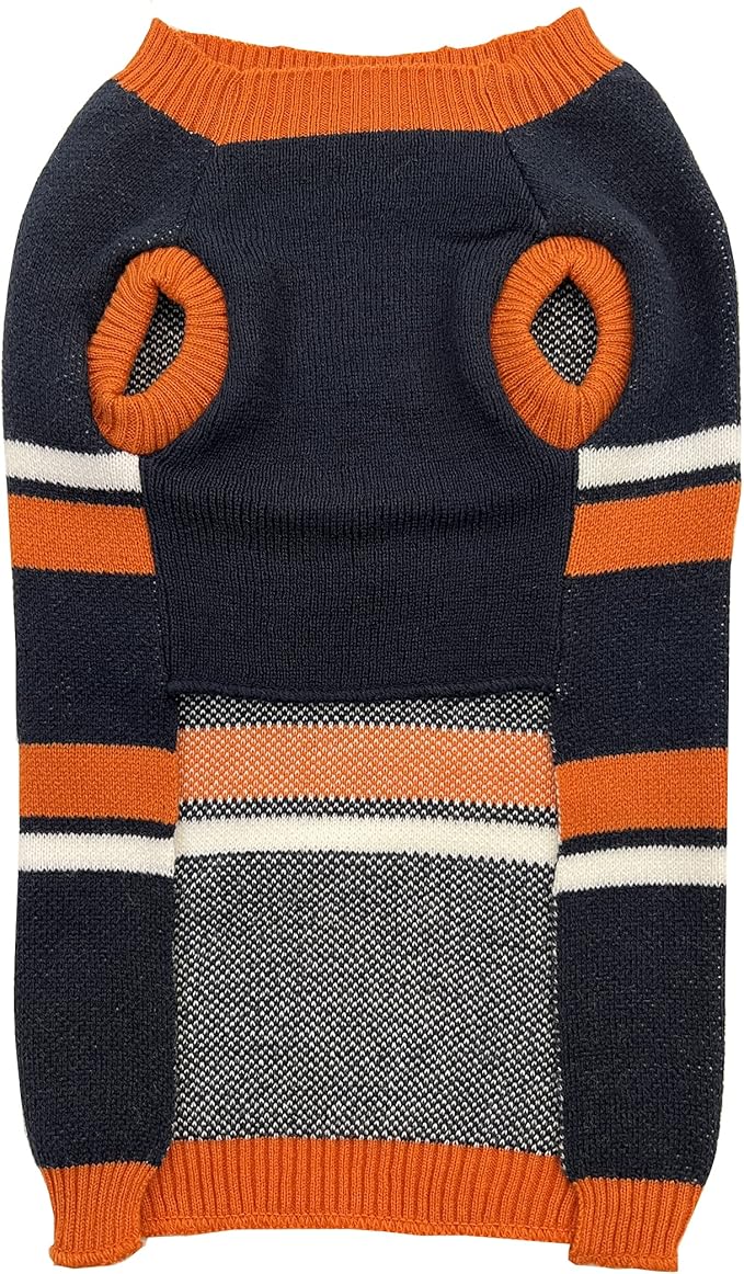 Pets First NFL Chicago Bears Dog Sweater, Size Small. Warm and Cozy Knit Pet Sweater with NFL Team Logo, Best Puppy Sweater for Large and Small Dogs, Team Color (CHI-4179-SM)