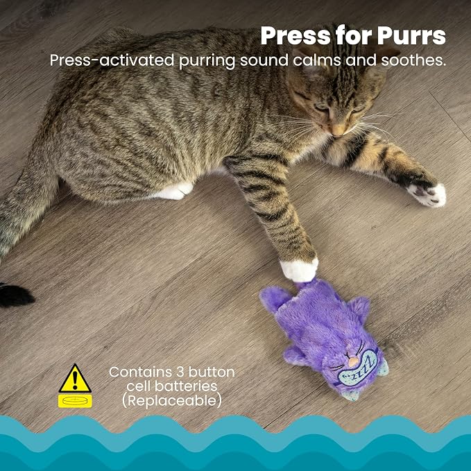 Catstages Purr Pillow Cat Toy ?€? Plush Cat Toy with Touch-Activated Purr for Calming Cats & Kittens - Image 3