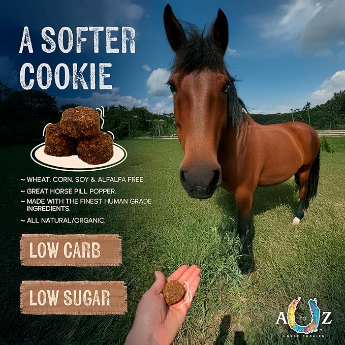 Horse Treats, Original Flavor, A Softer Cookie/Pill Popper Made w/Lite Molasses, Low Carb/Sugar, Wheat, Corn, Soy & Alfalfa Free. All Natural Ingredients, 4.5 lb