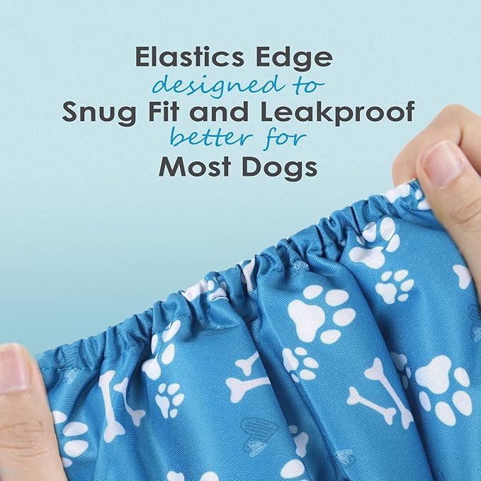 Wegreeco Washable Male Dog Belly Band - Pack of 3 - Washable Male Dog Belly Wrap, X-Large Doggie Diapers for Doggy Puppy (Bone, X-Large)