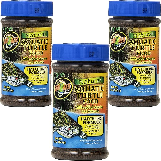 (3 Pack) Natural Aquatic Turtle Food - Hatchling Formula