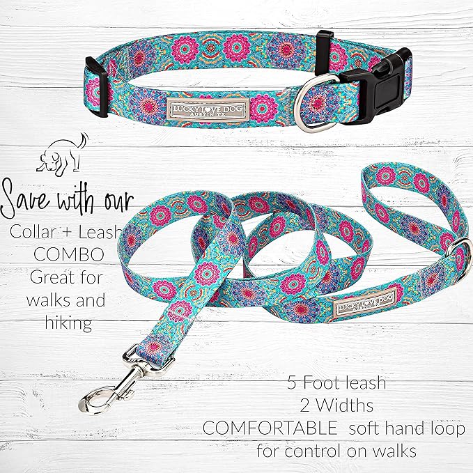 Lucky Love Dog - Adjustable Dog Collar with Easy Click Buckle for Small Ones, Durable, & Comfortable for Male & Female Dogs, Pet Collar for Puppies & Adult Dogs - Clara, XS