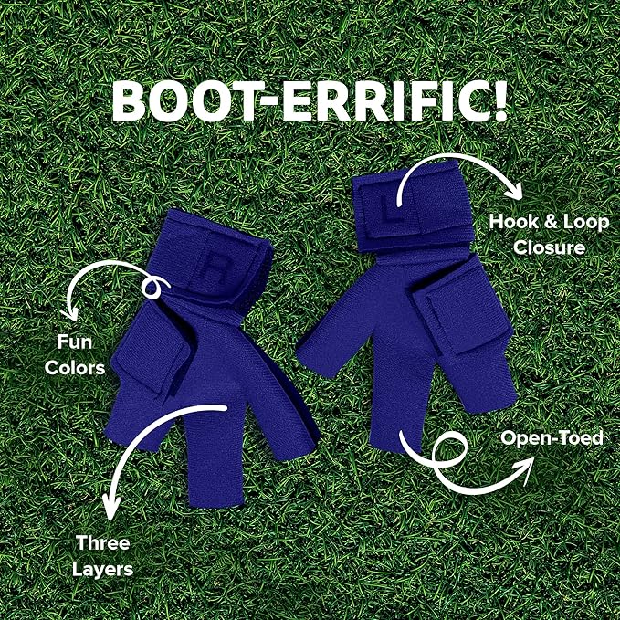 Chicken Shoes for Injured Feet – Protective Neoprene Footwear for Chicken, Open-Toe Design for Bumblefoot Relief, Made in USA - Large, 4" Max. Inside Width, Royal Blue