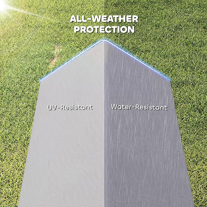 PawHut Metal Chicken Coop, Large Chicken Run with Water-Resistant & Anti-UV Cover for 7-9 Hens, Outdoor Hen House Rabbit Hutch with 10 Doors for Duck, Small Animal, for Backyard, 21' x 3.5' x 3.6'