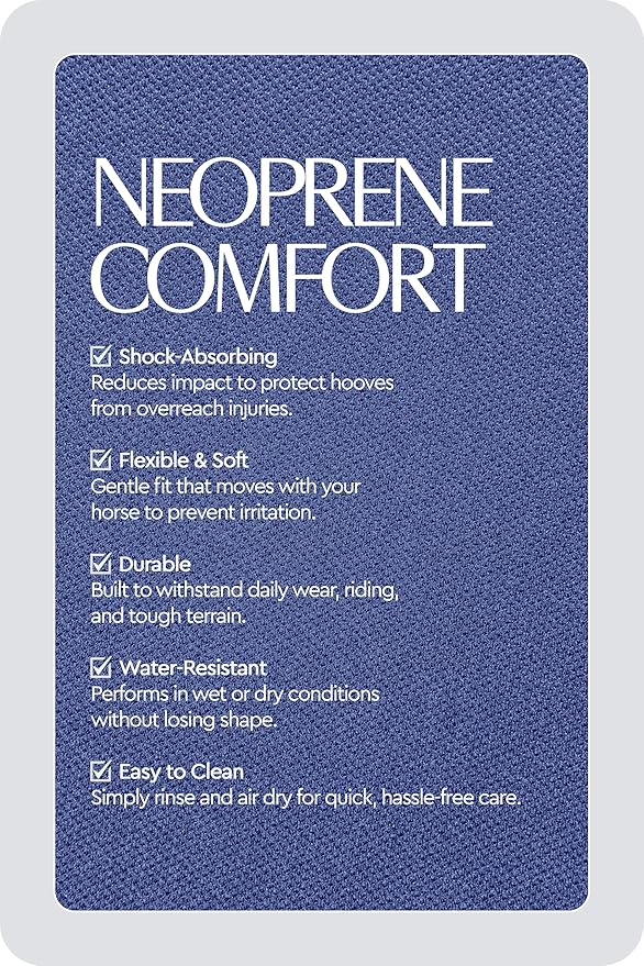 HORZE Pro Overreach Bell Boots for Horses | Neoprene Pair