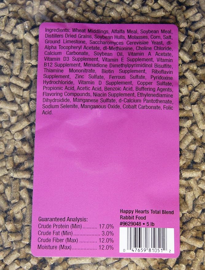 CountryMax Happy Hearts Total Blend Rabbit Food (10 Pounds)